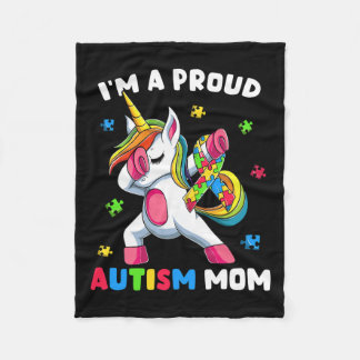 Proud Autism Mamma Dab Dance Fleecefilt