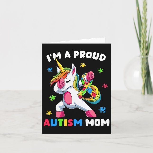 Proud Autism Mamma Dab Dance Kort (Framsida)