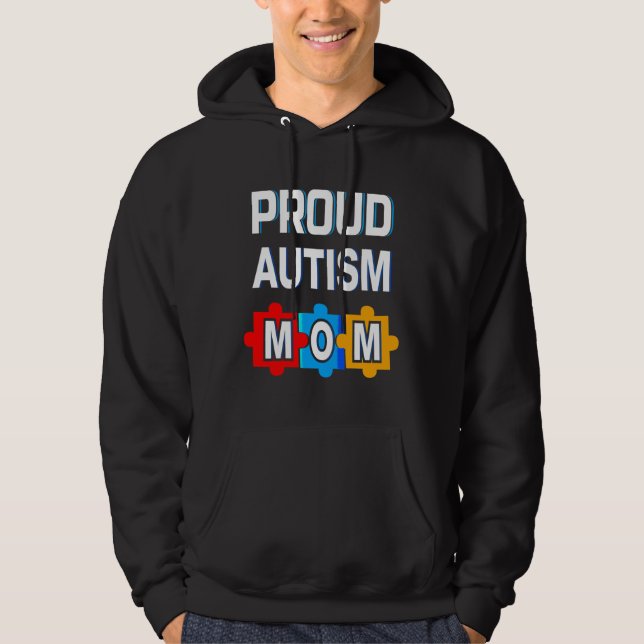 Proud Autism Mamma Essential Hoodie (Framsida)