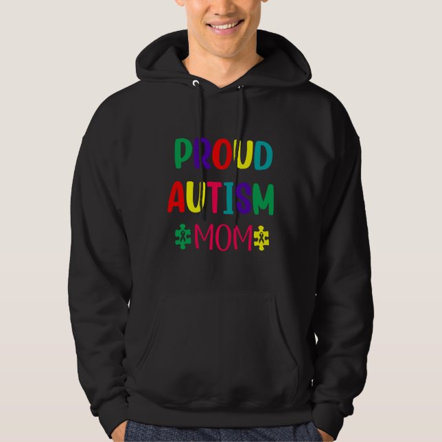 Proud Autism Mamma Hoodie (Framsida)