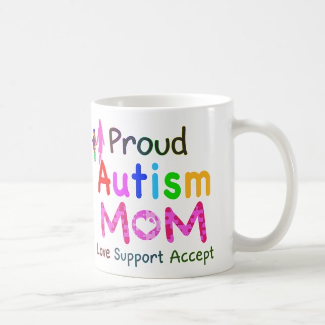 Proud Autism Mamma Kaffemugg (Höger)