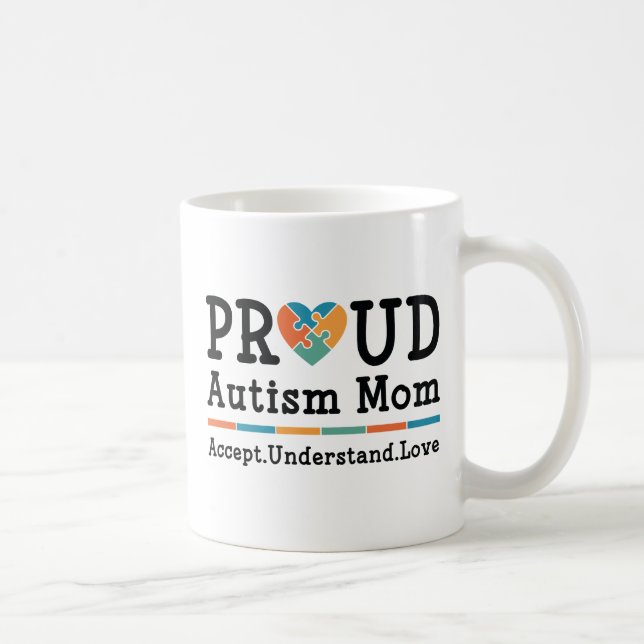 Proud Autism Mamma Kaffemugg (Höger)