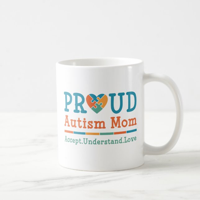 Proud Autism Mamma Kaffemugg (Höger)