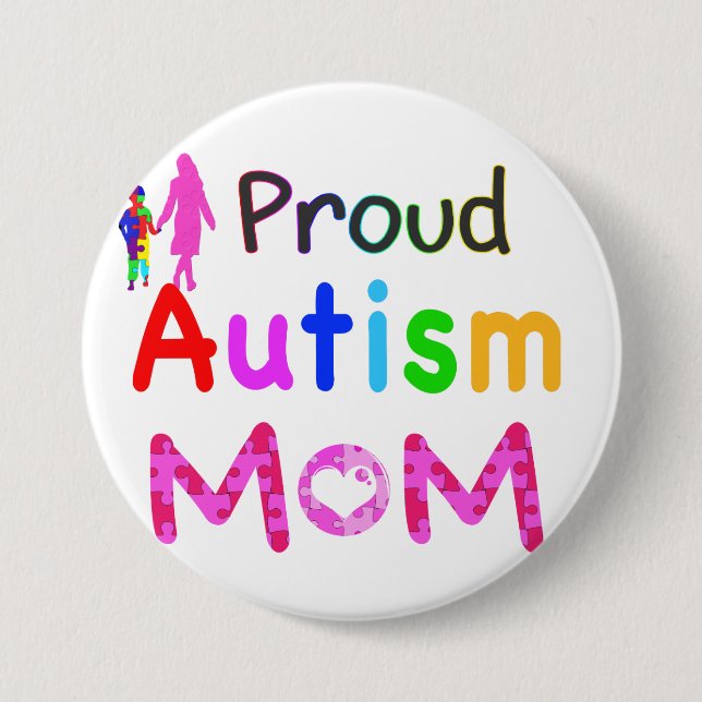 Proud Autism Mamma Knapp (Framsida)