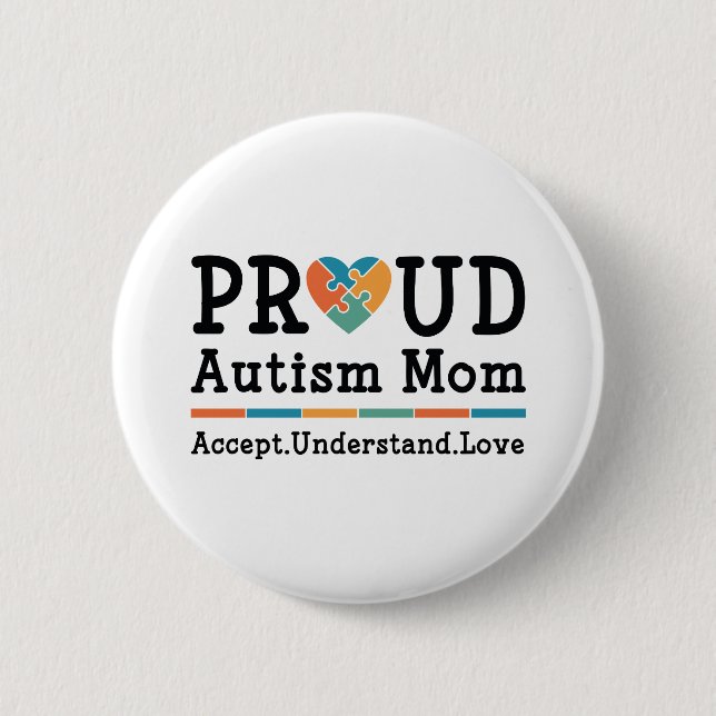 Proud Autism Mamma Knapp (Framsida)