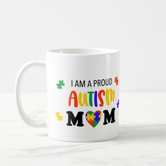Proud Autism Mamma Mugg (Vänster)