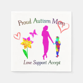 Proud Autism Mamma Pappersservett