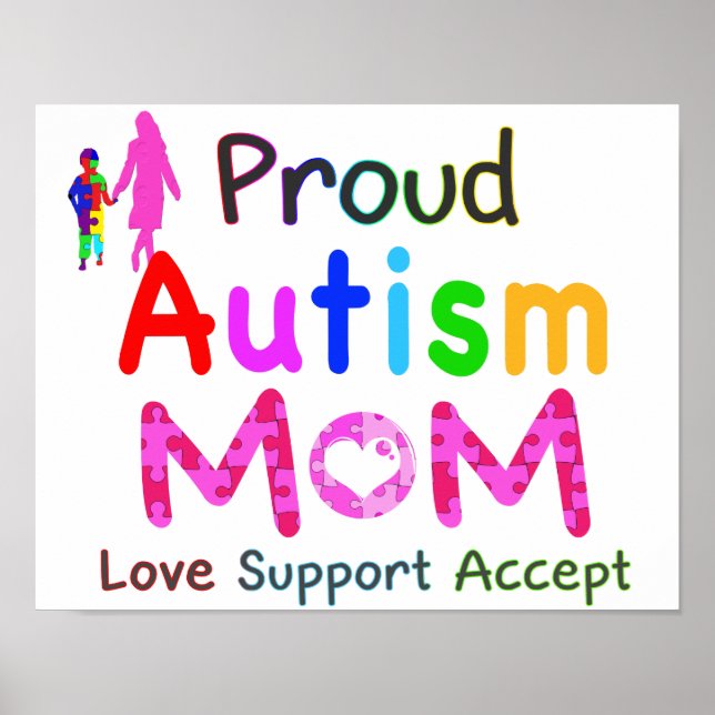 Proud Autism Mamma Poster (Framsidan)