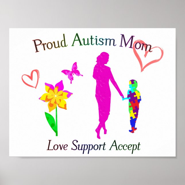Proud Autism Mamma Poster (Framsidan)