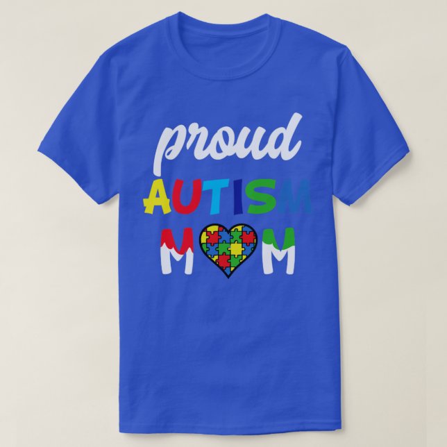 Proud Autism Mamma T Shirt (Design framsida)