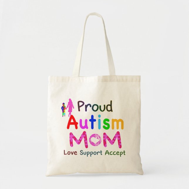 Proud Autism Mamma Tygkasse (Framsidan)