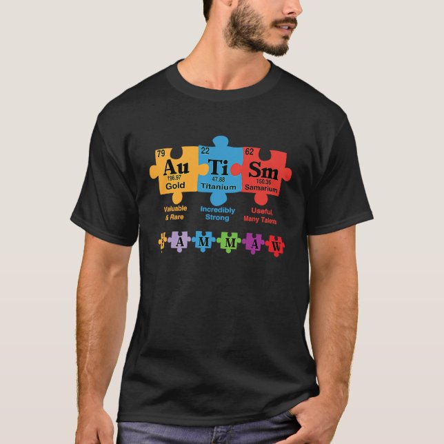 Proud Autism Mammaw Autism Awareness Matching Fami T Shirt (Framsida)
