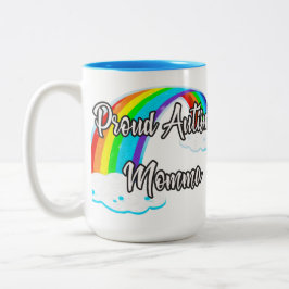 Proud Autism Momma Pastel puzzles Två-Tonad Mugg