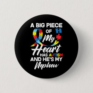 Proud Autism Moster onkel Autistic Nephew Autism A Knapp