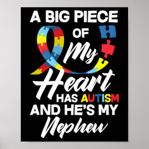 Proud Autism Moster onkel Autistic Nephew Autism A Poster