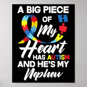 Proud Autism Moster onkel Autistic Nephew Autism A Poster