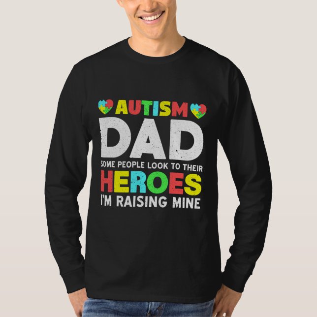 Proud Autism Pappa Autism Awareness and Autistic S T Shirt (Framsida)
