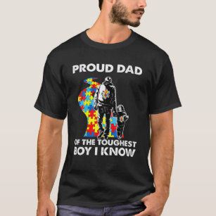 Proud Autism Pappa-Far och Son Autism Awareness T Shirt