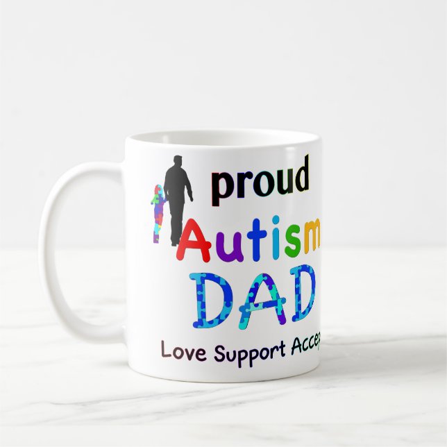 Proud Autism Pappa Kaffemugg (Vänster)