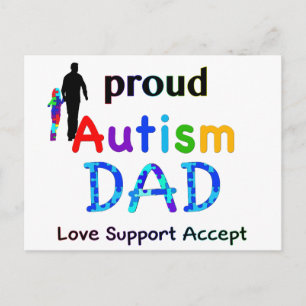 Proud Autism Pappa Vykort