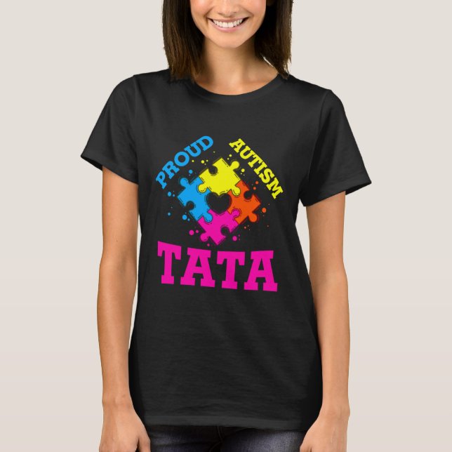 Proud Autism Tata T Shirt (Framsida)