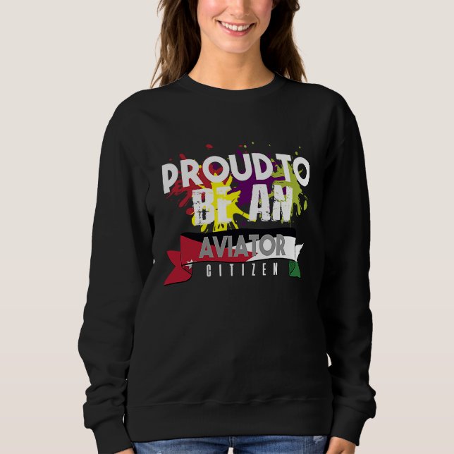 Proud aviator citizen Profession career worker wor T Shirt (Framsida)
