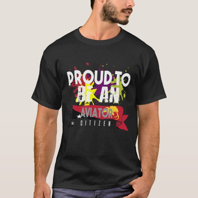 Proud aviator-medborgarens karriärarbete inom yrke t shirt (Framsida)