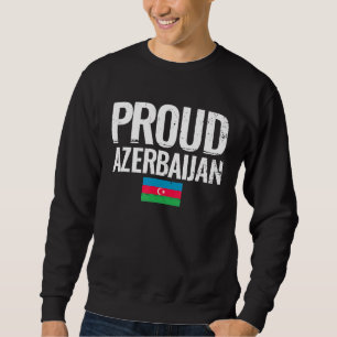 Proud Azerbajdzjan Flagga Lång Ärmad Tröja