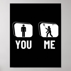 Proud Badminton Player Manar Shuttle Funny Badmint Poster