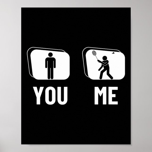 Proud Badminton Player Manar Shuttle Funny Badmint Poster (Framsidan)