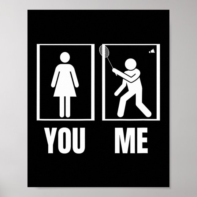Proud Badminton Player Women Shuttle Funny Badmint Poster (Framsidan)
