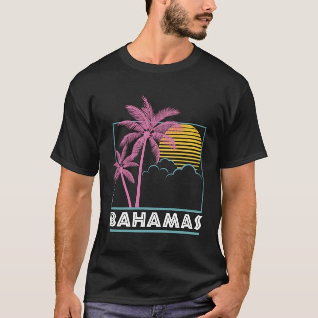 Proud Bahamas Bahamians Flagga Nassau T Shirt (Framsida)