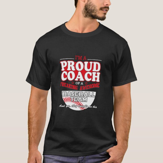 Proud Baseball Coach Shirt - Gift med Baseball Coa T Shirt (Framsida)
