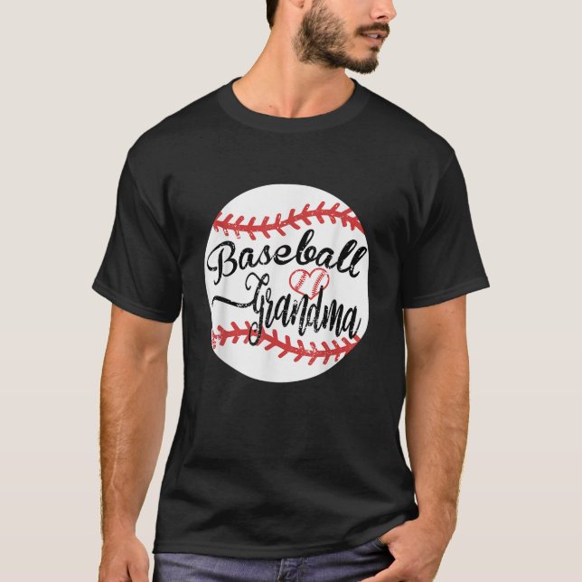 Proud Baseball Grandma T Shirt (Framsida)