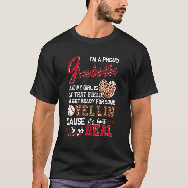 Proud Baseball Grandmor Baseball Family Matchin T Shirt (Framsida)