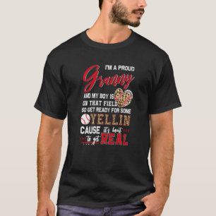 Proud Baseball Granny Baseball-familjen matchande T Shirt