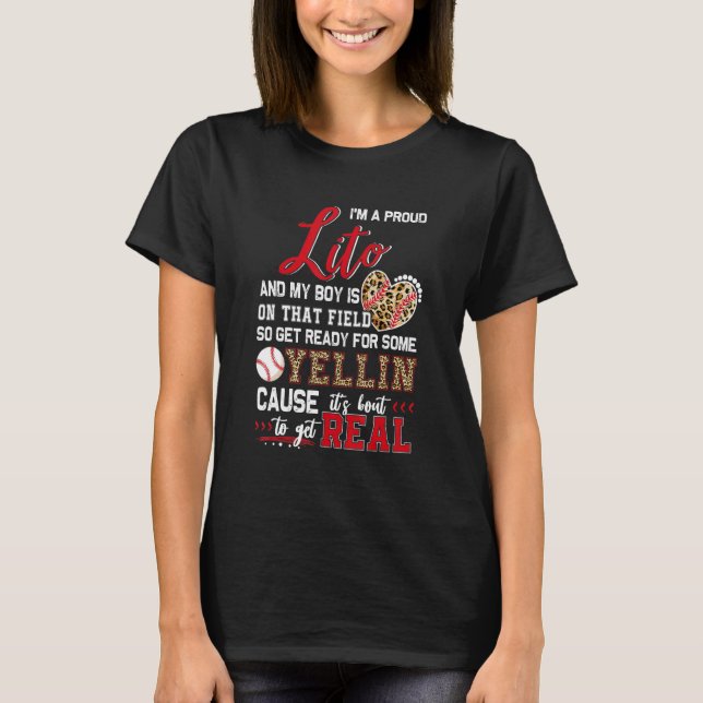 Proud Baseball Lito Baseball Family Matching T Shirt (Framsida)