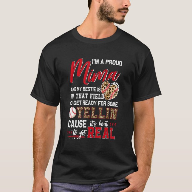 Proud Baseball Mima Baseball Family Matching T Shirt (Framsida)