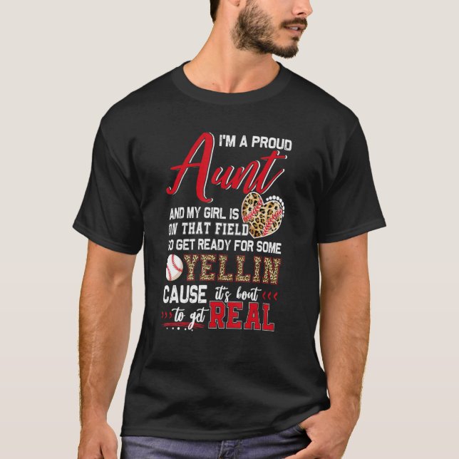 Proud Baseball Moster Baseball-familjmatchning T Shirt (Framsida)