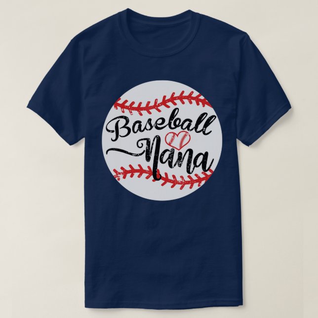 Proud Baseball Nana T Shirt (Design framsida)
