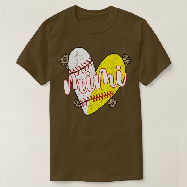 Proud Baseball Softball Mimi Grandma T-Shirt (Design framsida)