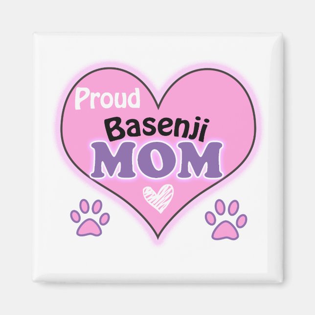 Proud Basenji mamma Magnet (Framsidan)