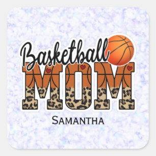 Proud Basketball Mamma - Court-Side Champion Fyrkantigt Klistermärke