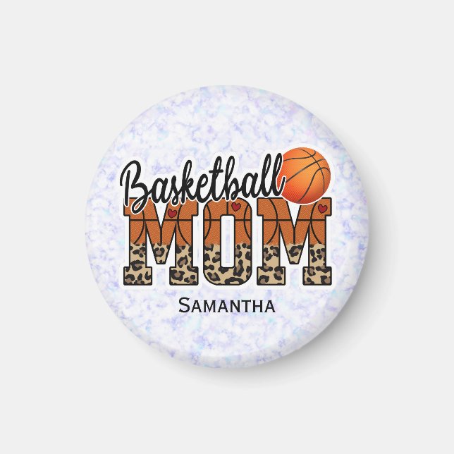 Proud Basketball Mamma - Court-Side Champion Magnet (Framsidan)