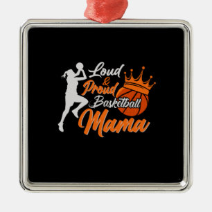 Proud Basketball Mamma Julgransprydnad Metall