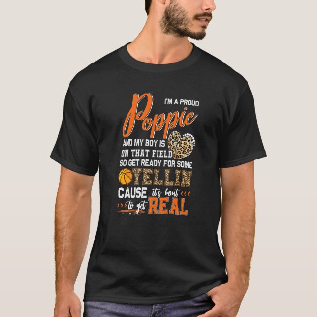 Proud Basketball Poppie Basketball-familjmatchning T Shirt (Framsida)