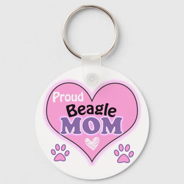 Proud Beagle Mamma Nyckelring (Framsida)