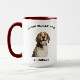 Proud Beagle Mamma Personlig Pet Hund Photo Mugg