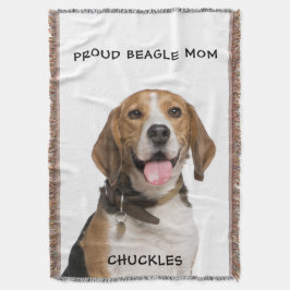 Proud Beagle Mamma Pet Photo Anpassningsbar Filt
