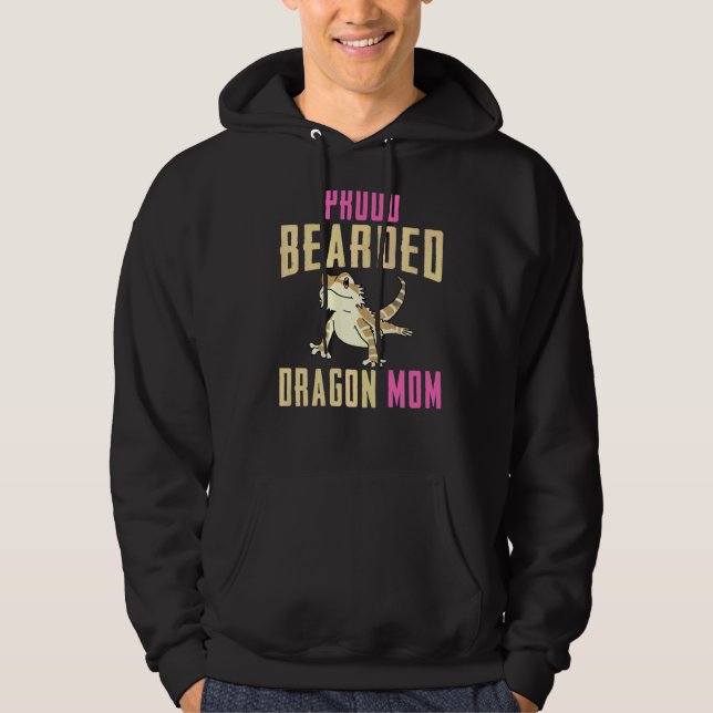 Proud Bearded Dragon Mamma Reptile Lizard Gecko Wo Hoodie (Framsida)